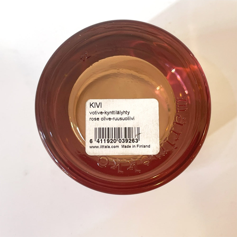 イッタラ iittala マリメッコ marimekko キビ kivi キャンドルホルダー 希少カラー ローズ オリーブ Rose Olive ヘイッキ・オルヴォラ  ★