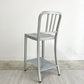 ネイビーバースツール Navy BarStool カウンターチェア リプロダクト アルミニウム インダストリアル デザイン 脚部カット品 H94cm A ●
