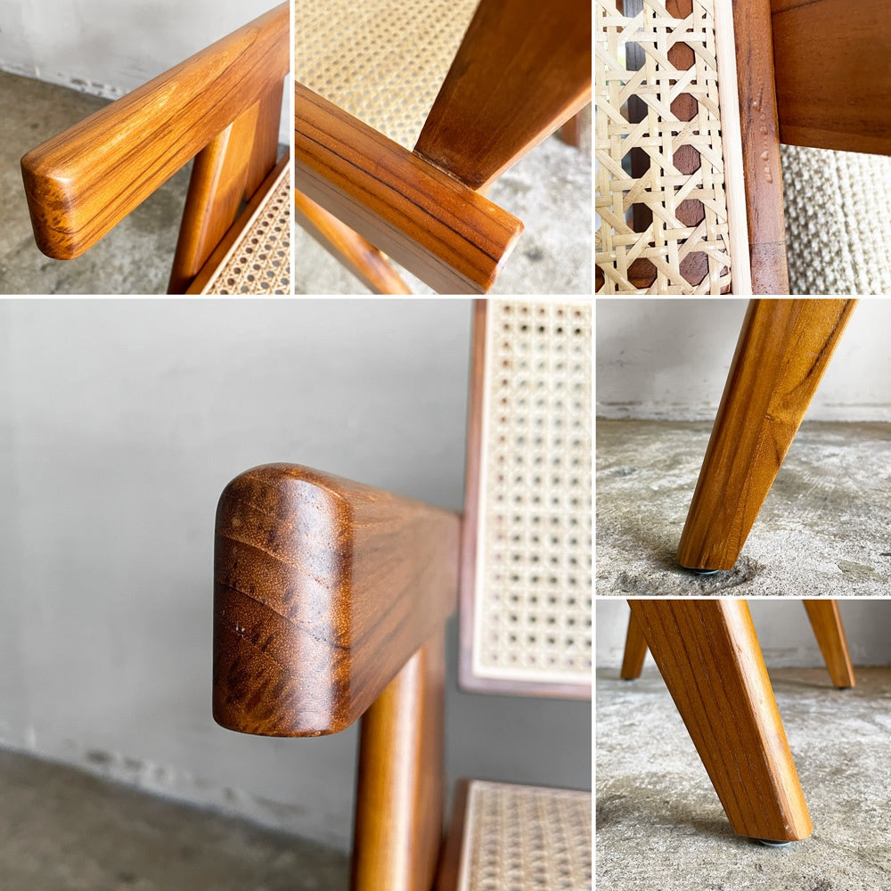 クラッシュゲート CRASHGATE ノットアンティークス Knot Antiques シャドウ SHADOW チェア 肘付 チーク材 関家具 展示美品 ■