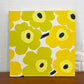 マリメッコ marimekko ウニッコ UNIKKO ファブリックパネル 45×45 マイヤイソラ Maija Isola イエロー フィンランド 北欧雑貨 ◎