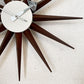 ヴィトラ vitra サンバーストクロック Sunburst Clock ウォールナット ウォールクロック 掛時計 Φ47cm ジョージ・ネルソン ミッドセンチュリー 定価￥68,200- ◎