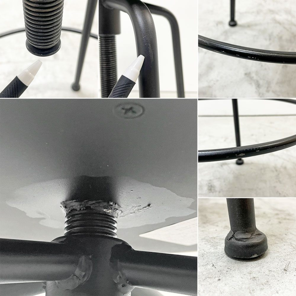 クラッシュゲート CRASHGATE ノットアンティークス Knot Antiques コンベックス CONVEXⅢ STOOL ハイスツール Lサイズ オーク材 昇降式 ●