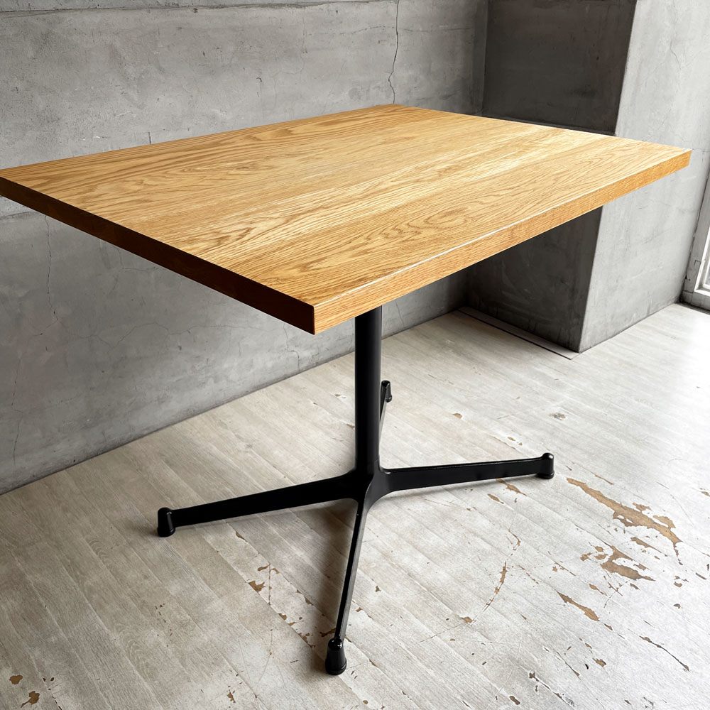 グリニッチ greeniche カフェテーブル Cafe Table オーク材 Xレッグ アルミアルマイト ナチュラル ブラック ♪