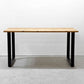 かなでもの KANADEMONO ザ・テーブル THE TABLE デスク 杉無垢材 W140cm スチール スクエアレッグ ブラック 定価￥55,000- ●