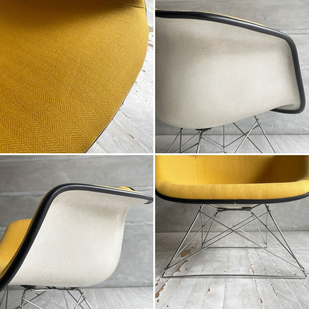 ハーマンミラー Herman Miller アームシェルチェア モダンファニチャーセールス FRP アプホルスター キャッツクレイドル イームズ ビンテージ ファブリック張り替え済み ♪