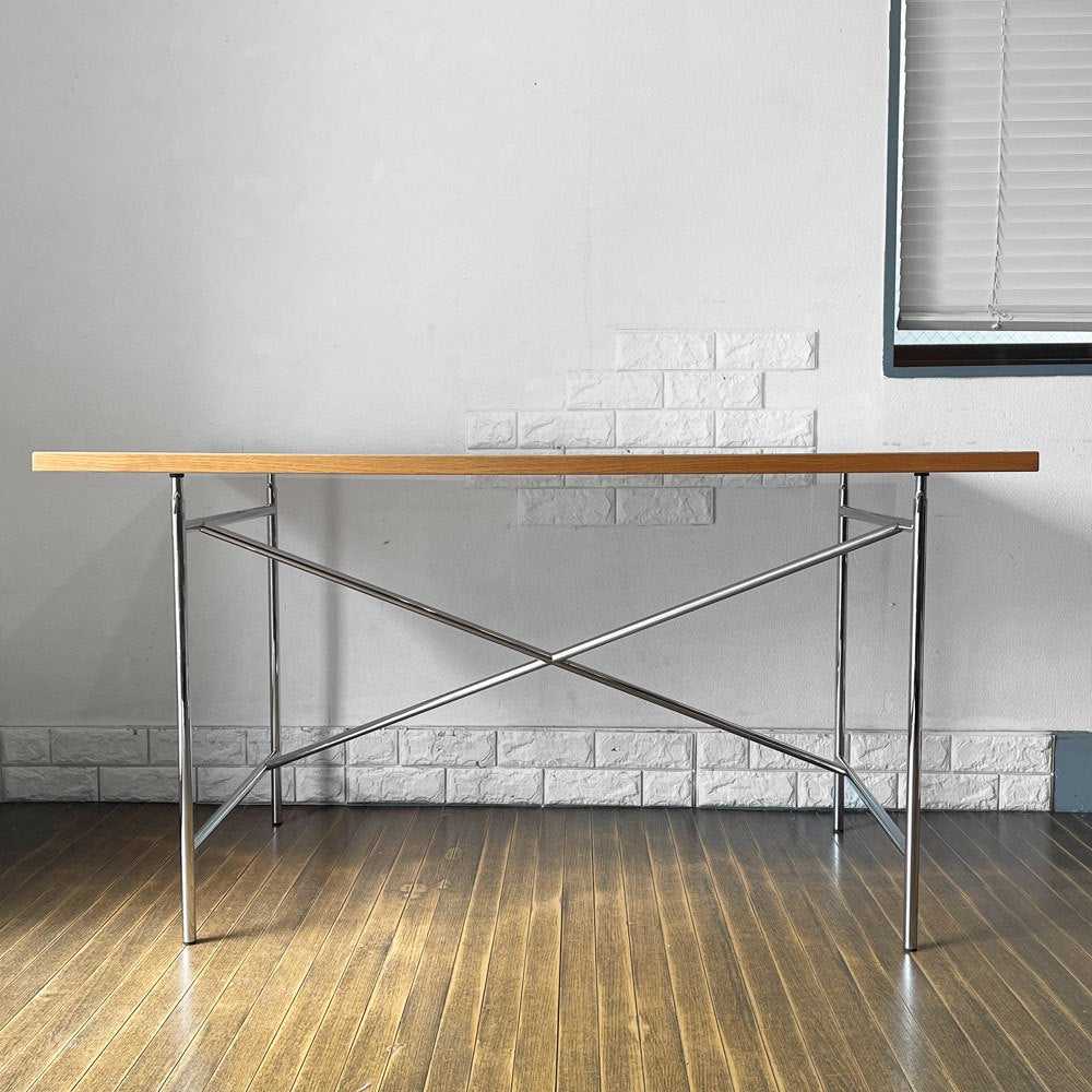 リチャードランパート RICHARD LAMPERT アイアーマン テーブル デスク クロームフレーム W140cm エゴン・アイアーマン ドイツ 定価：￥258,500- ◎