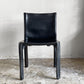 カッシーナ Cassina キャブチェア 412 CAB CHAIR アームレス 本革 ブラック マリオ・ベリーニ MoMA イタリアンモダン 定価￥385,000- ■