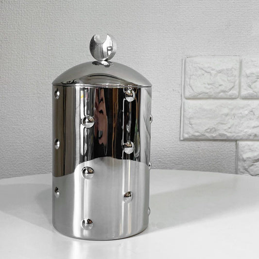 アレッシィ ALESSI カリスト Kalisto 1 キッチンボックス CB01 ボタン ジャー ステンレス H21cm イタリア ◎