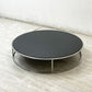 カッシーナ Cassina イル ILE センターテーブル ローテーブル ラウンド ブラック ガラス天板 Φ92cm ピエロ・リッソーニ Piero Lissoni モダン ●