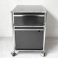 USMハラー USM Haller モジュラーファニチャー ロールボーイ デスクワゴン 2ドロワー グラファイトブラック キャスター トレイ付き 定価￥212,456- ★