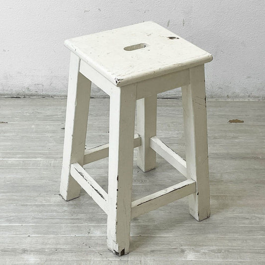 フェール トラヴァイユ Fer travail GOMENOL Wood stool H55.5 スツール シャビーシック インダストリアル B ●