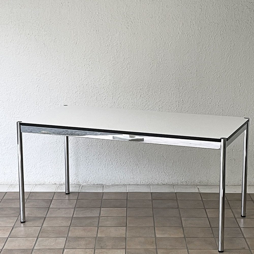USMハラー USM Haller モジュラーファニチャー ハラーテーブル デスク W150 x D75 × H74cm  パールグレーラミネート (ホワイト) モダンデザイン ◇