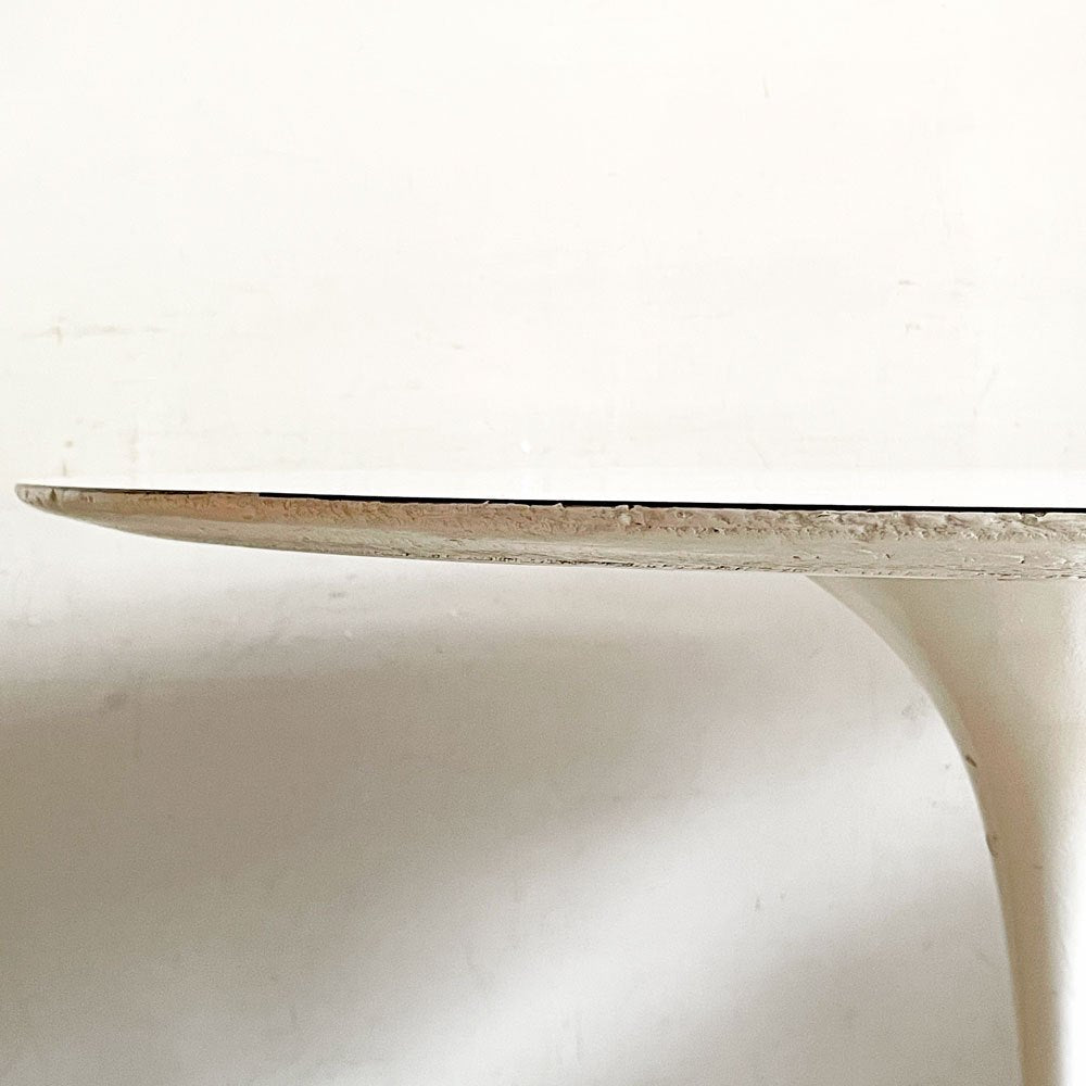 ノル Knoll ビンテージ チューリップ ダイニングテーブル ラウンドトップ 90.5Φ ホワイトラミネート エーロ・サーリネン Eero Saarinen ミッドセンチュリー 参考定価￥521,400- ■