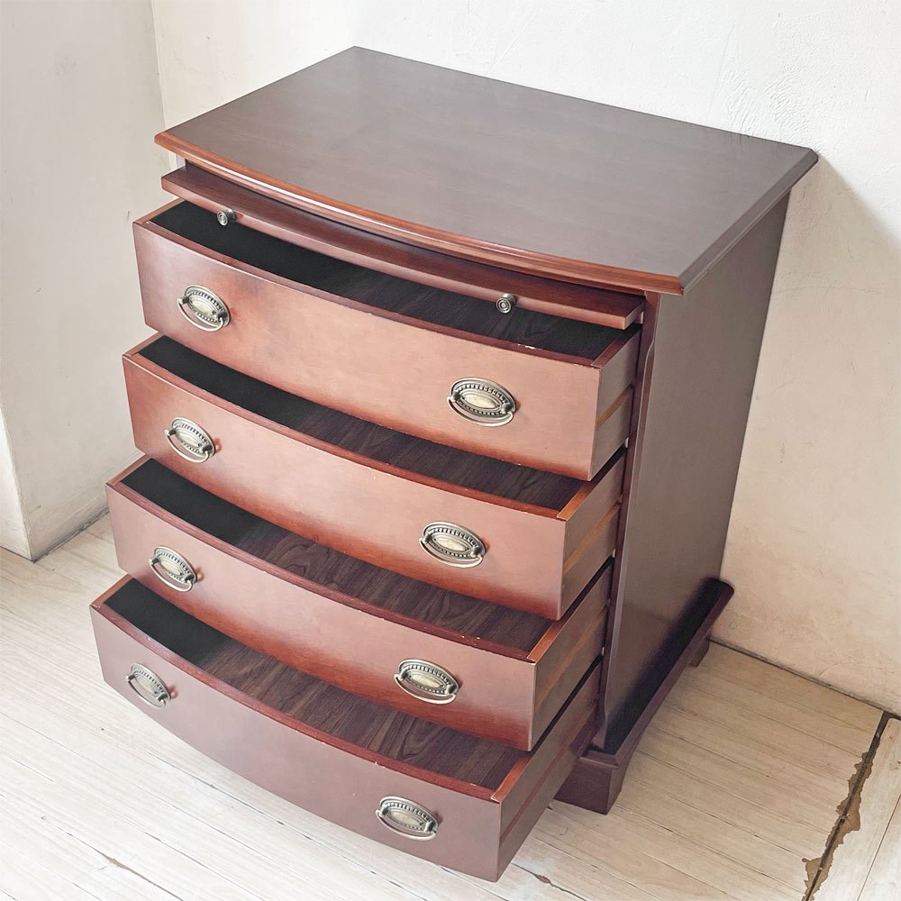 クラシカルスタイル Classical Style 4ドロワー チェスト スライドトレー付き サイドチェスト ベッドサイドテーブル ★