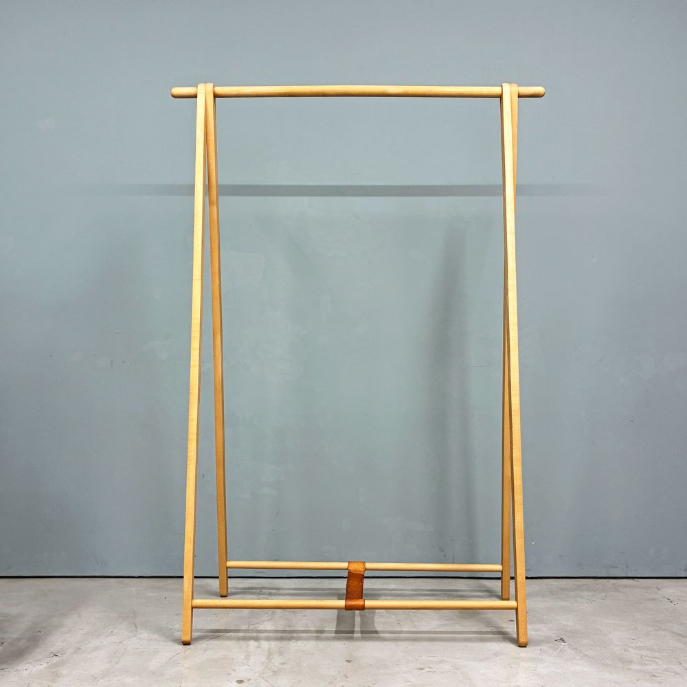 コサイン cosine ドレスラック ハンガーラック メープル材 レザー 折り畳み W104cm 旭川家具 ◎