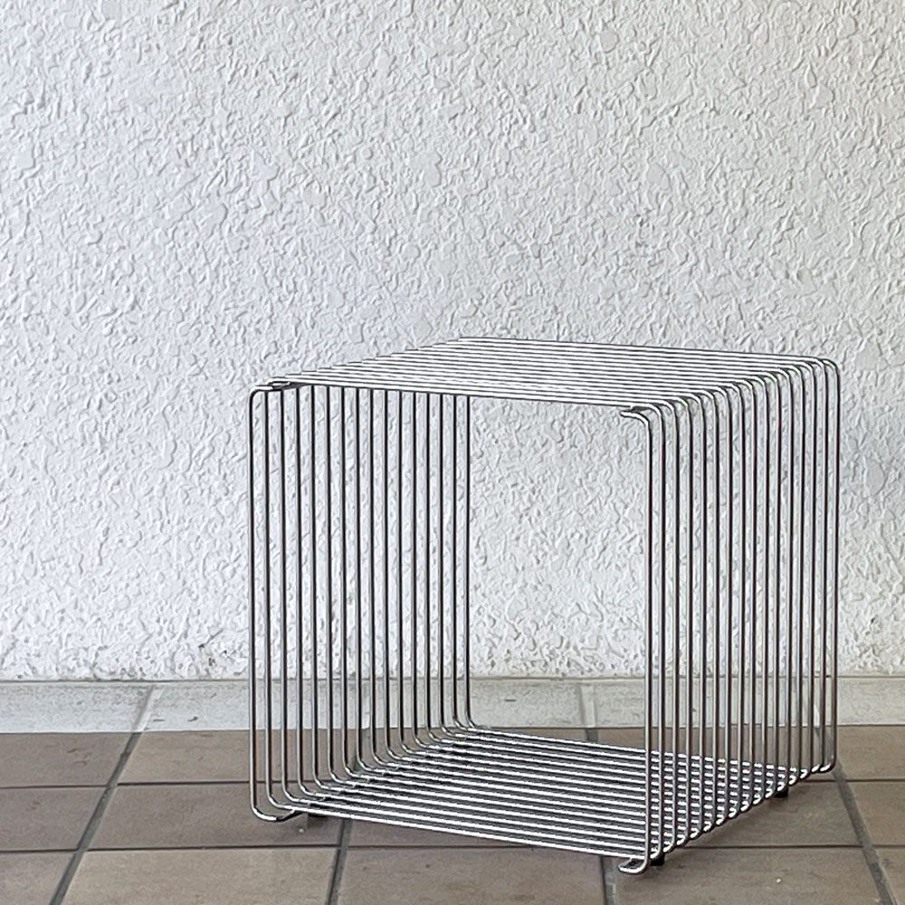 モンタナ Montana パントンワイヤー Panton Wire Single シングル クローム 34.5×34.5cm 脚付 ヴェルナー・パントン デンマーク ◇