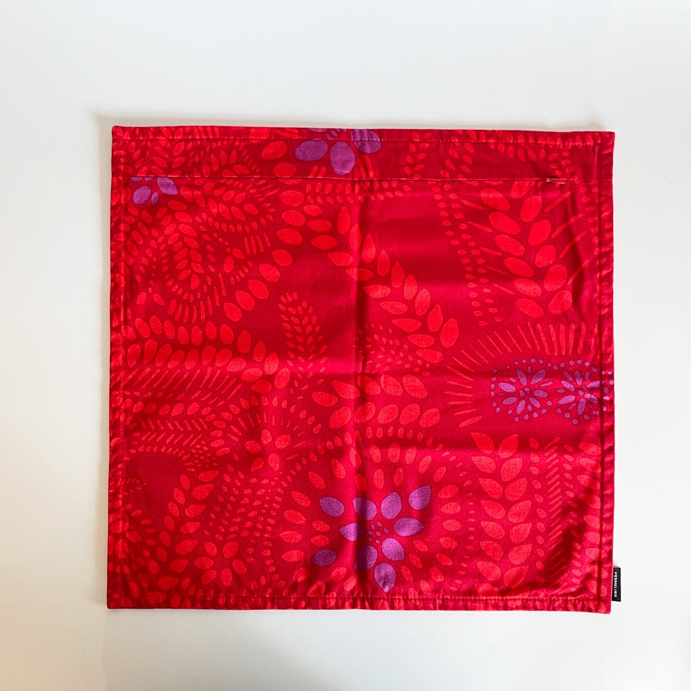 マリメッコ Marimekko ナシア NASIA クッションカバー レッドべース マイヤ・イソラ 廃番カラー 40×40cm 北欧 ■
