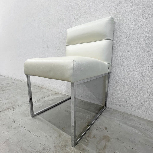 フェンディ・カーサ FENDI CASA エー・ビー・デュアメル AB Duhamel ダイニングチェア 本牛革 オフホワイト 参考価格 約45万～65万の品 B 〓