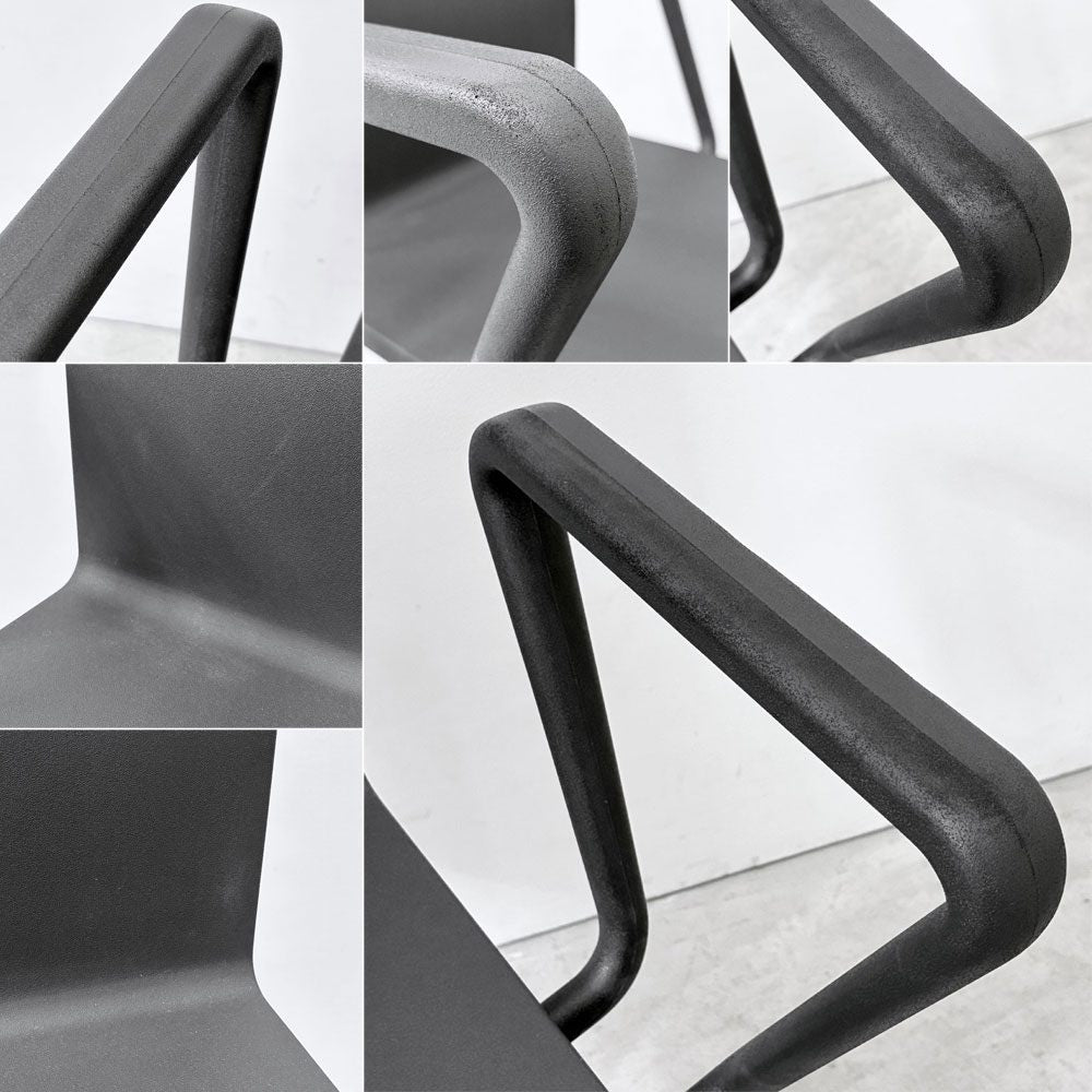 ヴィトラ vitra ゼロフォー 04. スタジオチェア  デスクチェア アームレスト付 ブラック マールテン・ヴァン・セーヴェレン 昇降機能 B ●