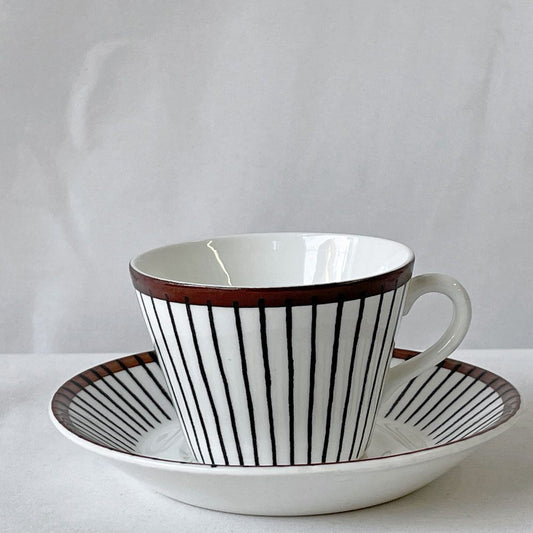 グスタフスベリ GUSTVSBERG スピサリブ SPISA RIBB コーヒーカップ＆ソーサー ビンテージ スウェーデン B ◇