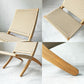 カールハンセン＆サン Carl Hansen & Son MG501 アウトドア キューバチェア Cuba Chair セサミ ラウンジチェア 折り畳み フォールディングチェア チーク材 フラットロープ モーテン・グットラー 北欧家具 デンマーク 美品 ★