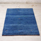 イラン 手織り ギャッベ gabbeh 絨毯 ラグ カーペット ブルー 120×76cm 鹿モチーフ ●