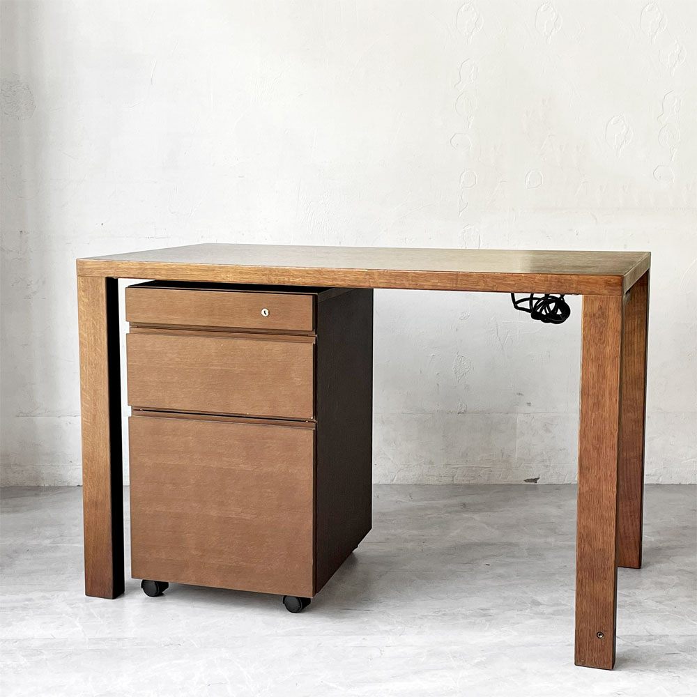 カリモク karimoku ボナシェルタ Buona scelta デスク+ デスクワゴンオーク材 W110cm 学習机 2点セット 参考価格￥178.750- ★