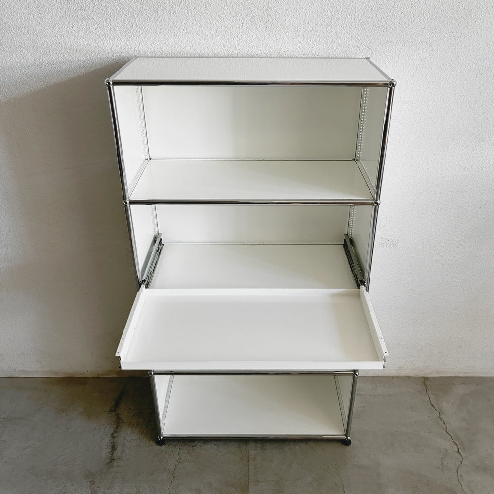 ユーエスエムハラー USMハラー USM Haller 1列×4段 シェルフ エクステンションシェルフ×1 W77.3×D37.3×H144cm 参考価格￥255,972の品 〓