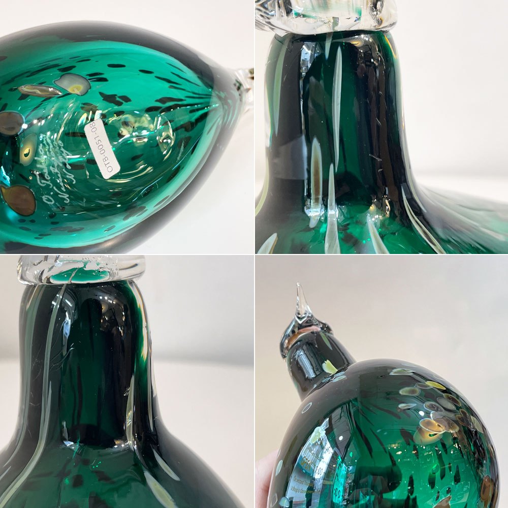 ヌータヤルヴィ Nuutajarvi バーズバイトイッカ Birds by Toikka ペッカシーニ Pekkasiini グリーン オイバ トイッカ イッタラバード 北欧雑貨 ◎