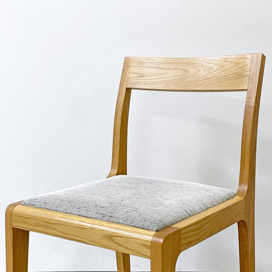 メーカーズ MAKER'S ダニッシュ Danish ダイニングチェア オーク材 モントレー ファブリック シルバーグレー 北欧スタイル B ●