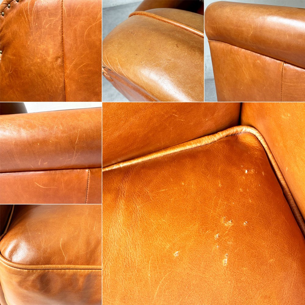 アクメファニチャー ACME Furniture オーククラブチェア OAKS CLUB CHAIR ラウンジチェア 1Pソファ スムースレザー 本革 オーク材 参考定価￥165,000- ★