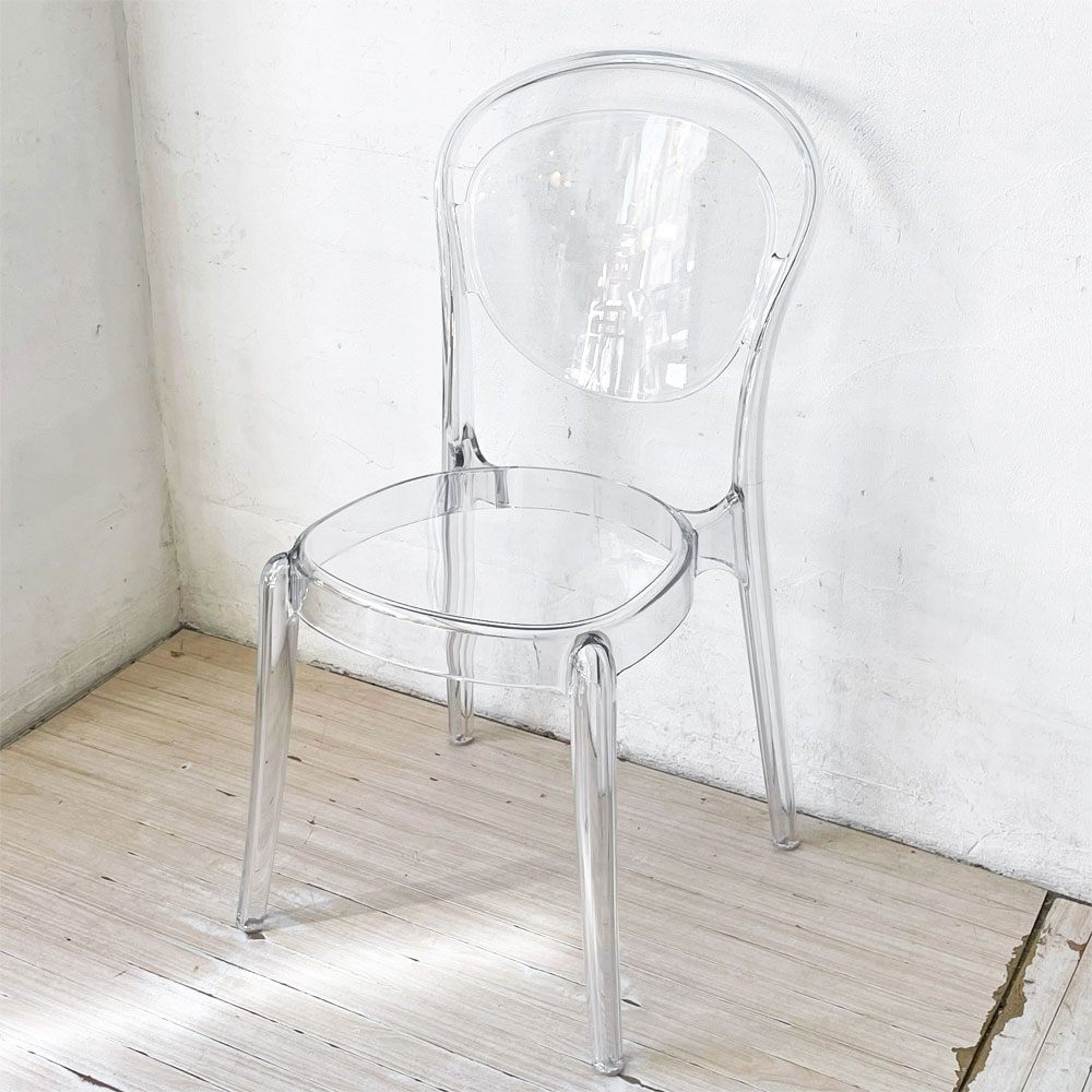 カリガリス Calligaris パリジェンヌ PARISIENNE ダイニングチェア スタッキングチェア P848 トランスペアレント イタリア モダンデザイン B ★