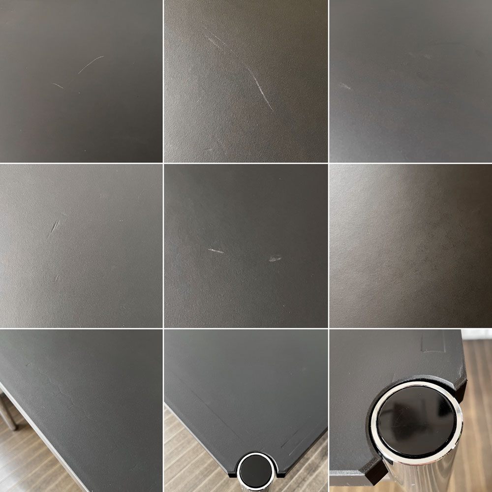 ユーエスエムハラー USM Haller モジュラーファニチャー ハラーテーブル デスク W150×D75cm チャコールリノリウム 高さ調節機能付 スイス 定価￥200,998- ◎