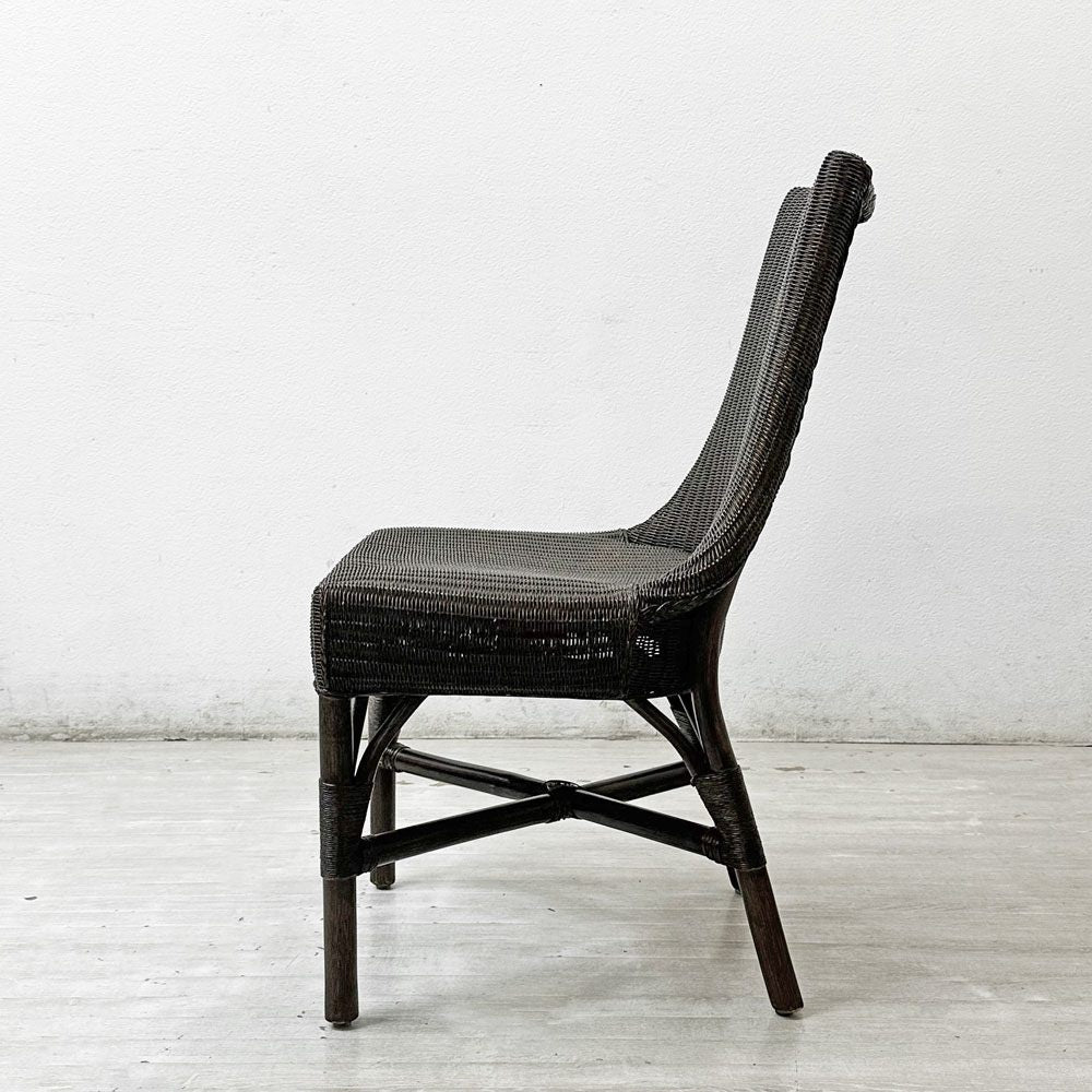 ワイスワイス WISE WISE ジャワ JAWA サイドチェア ダイニングチェア ガーデンチェア ラタン×ペーパーコード ブラウン RPC-101 アジアン リゾートスタイル ●