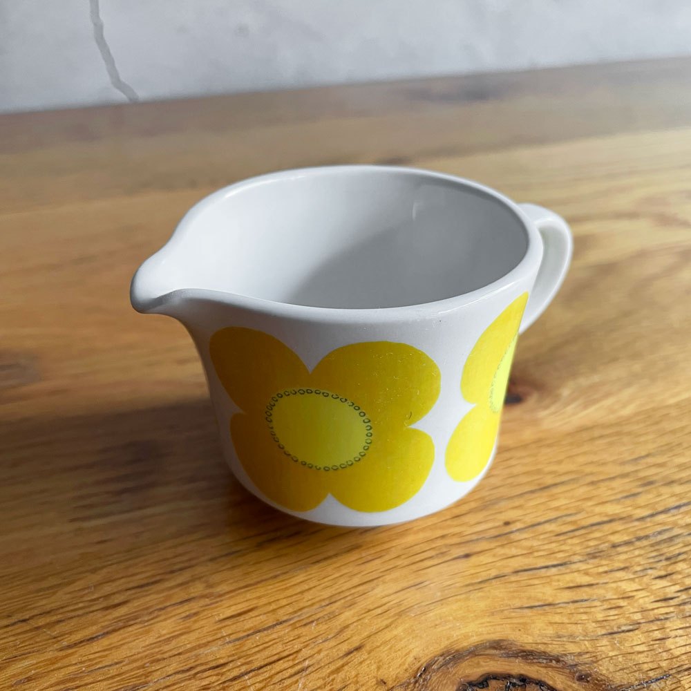アラビア ARABIA アウリンコ Aurinko クリーマー イエロー 陶器 北欧食器 エステリ・トムラ Esteri Tomula 1973～1974年製造  美品♪