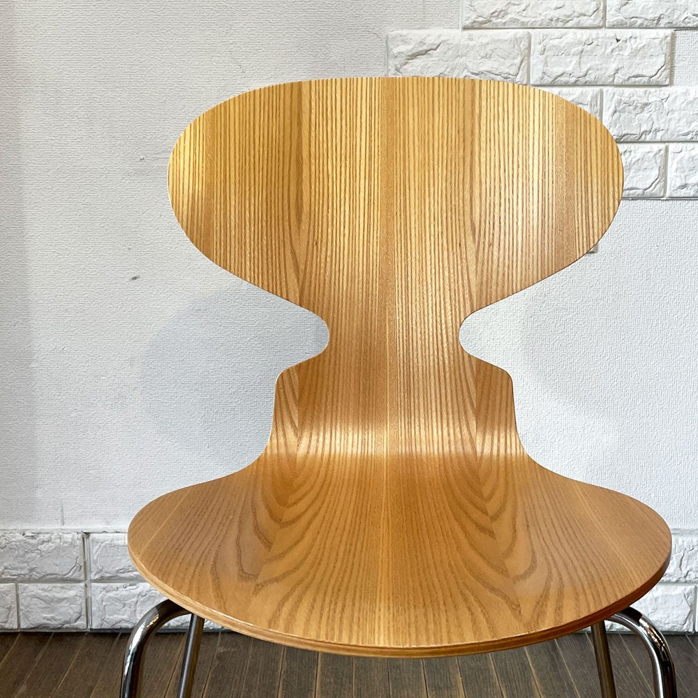 フリッツハンセン Fritz Hansen アントチェア ANT CHAIR アリンコチェア エルム材 4本脚 アルネ・ヤコブセン デンマーク 北欧家具 B ◎