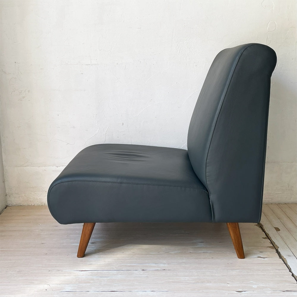 フランネルソファ FLANNEL SOFA プロント PRONT 1シーター ソファ アームレス フェイクレザー 合成皮革 定価89,000円程 ★