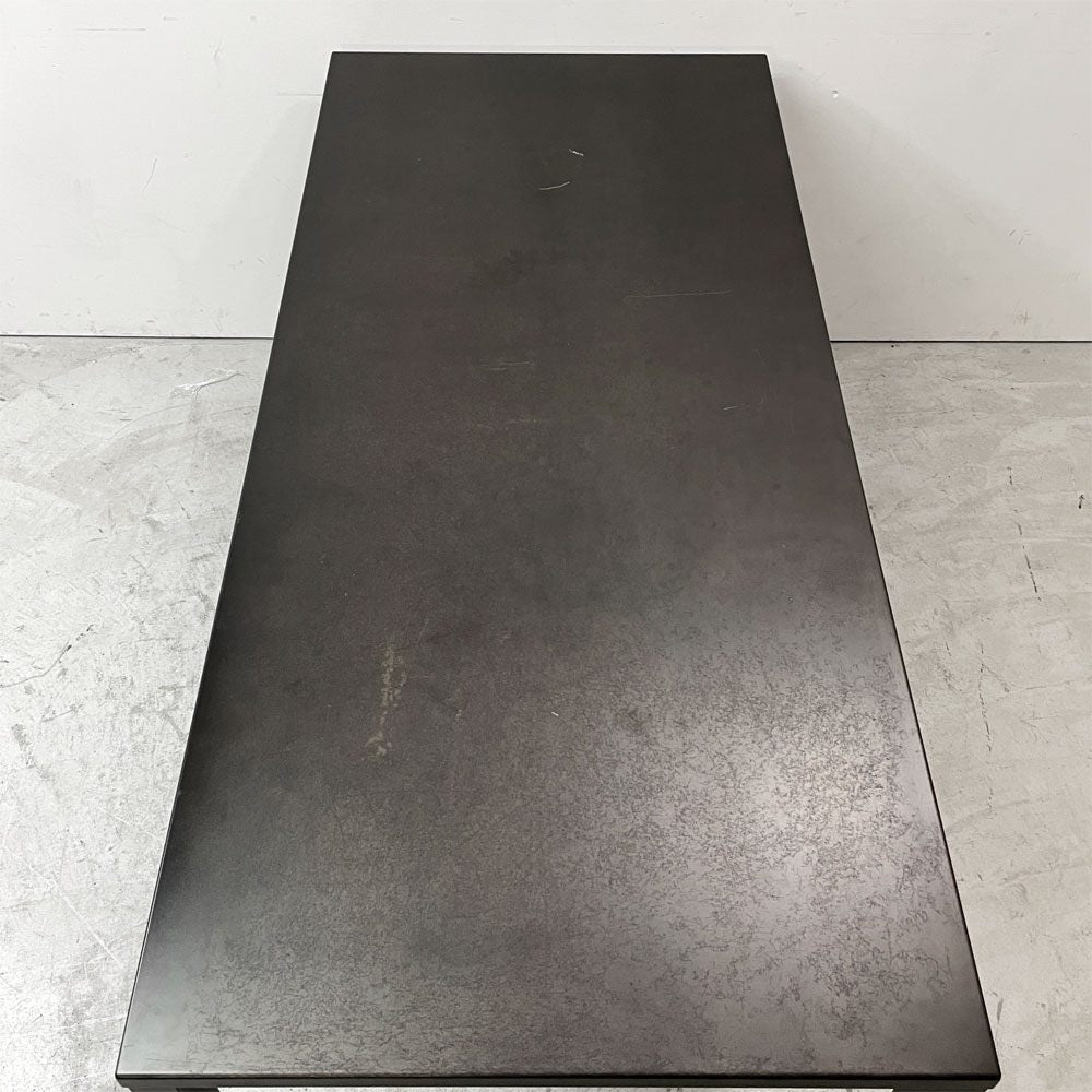 オーダーメイド アイアンダイニングテーブル W180cm ブラック モダン インダストリアル アジャスター付 ●