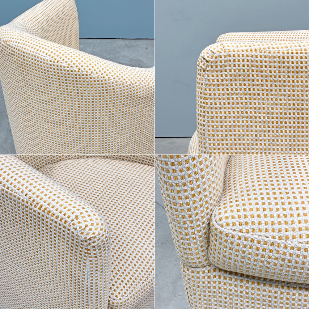 イデー IDEE ドレス ソファ Dress Sofa 1pソファ 1人掛け ラウンジ イエローベージュ チェック ファブリック 北欧テイスト ◎