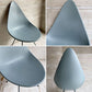 フリッツハンセン Fritz Hansen ドロップチェア DROP ダイニングチェア ストームブルー 脚塗装 プラスチック スチールパイプ アルネ・ヤコブセン デンマーク 廃番カラー 現行定価￥55,880- ♪