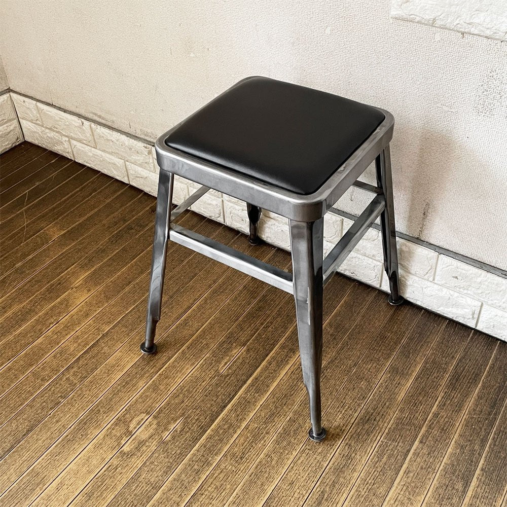 ダルトン DULTON ライトスツール Light-45 stool スチールフレーム PVCレザー インダストリアル ◎