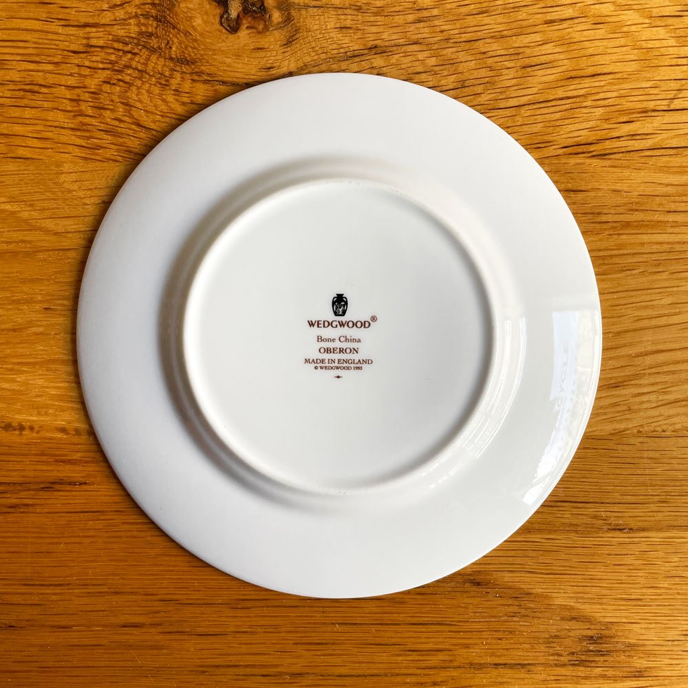 ウェッジウッド WEDGWOOD オベロン oberon パン皿 15cm 3枚セット 金彩 旧刻印 英国 廃番 ♪