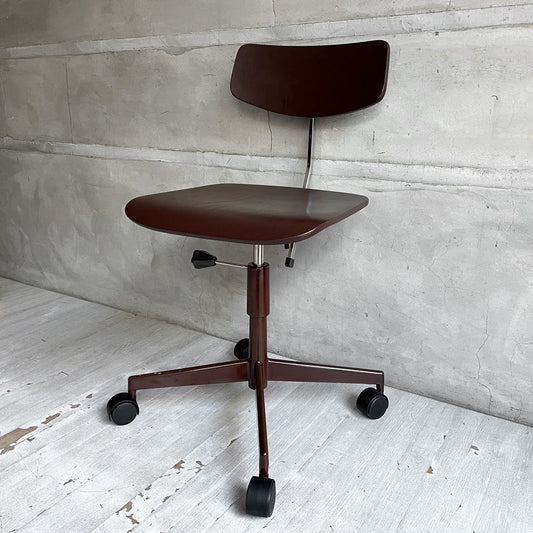 ラボファ Labofa デスクチェア オフィスチェア プライウッド ブラウン ダブルホイール 高さ調整可 デンマーク製 北欧家具 ♪