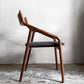 宮崎椅子製作所 ペペチェア PEPE side chair 背無垢タイプ ウォールナット ファブリックシート グレー系 フィンガージョイント 村澤一晃 B ■