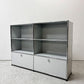 ユーエスエムハラー USM Haller モジュラーファニチャー キャビネット シェルフ 2列3段 2ドロワー 2ハーフドロワー ライトグレー アジャスター付き 定価￥427,488- ●