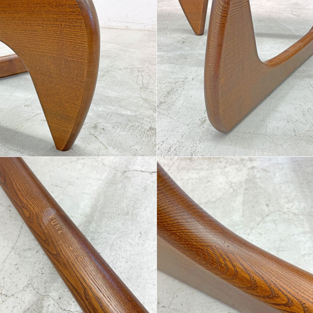 イサムノグチ Isamu Noguchi コーヒーテーブル Coffee Table リプロダクト品 ガラス天板厚約1.8mm 名作 デザイナーズ家具 〓