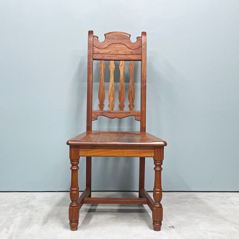 ノックオンウッド Knock on wood コロニアル ハイバックチェア1 ダイニングチェア ウォールナット無垢材 クラシカルデザイン B ◎