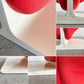 アーティフォート Artifort リボンチェア Ribbon Chair ラウンジチェア ファブリック レッド系 ウッドベース ピエール・ポラン ミッドセンチュリーモダン ビンテージ 〓