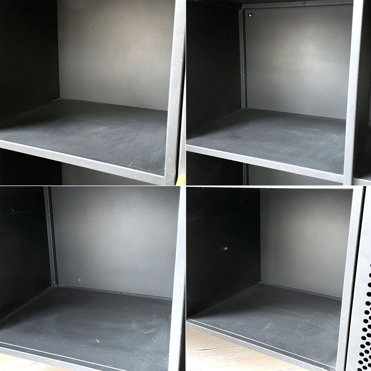 フランフラン Francfranc モダンワークス MODERN WORKS アルバ ワイドキャビネット シェルフ サイドボード スチール製 パンチングメタル ★