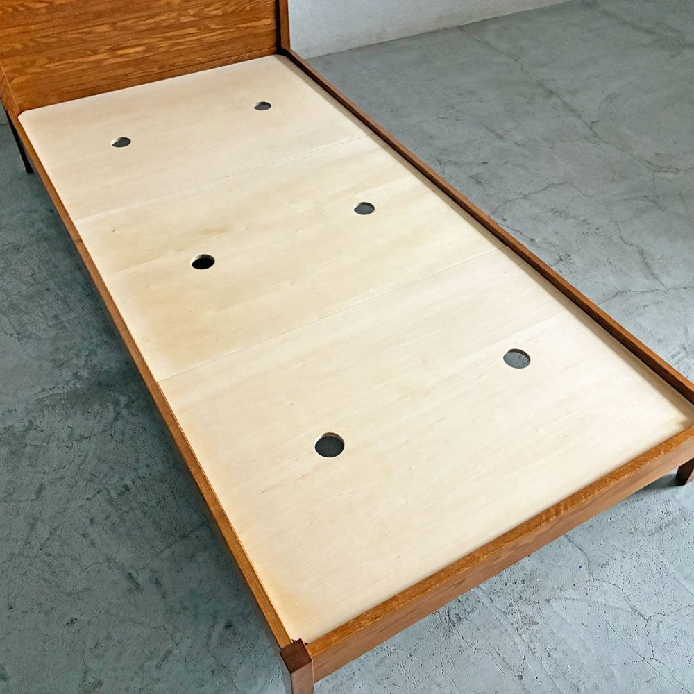 スタンダードトレード STANDARD TRADE ベッドフレーム BED-02C Panel Head パネルヘッド シングルサイズ ライトオーク 定価￥319,000- B 〓